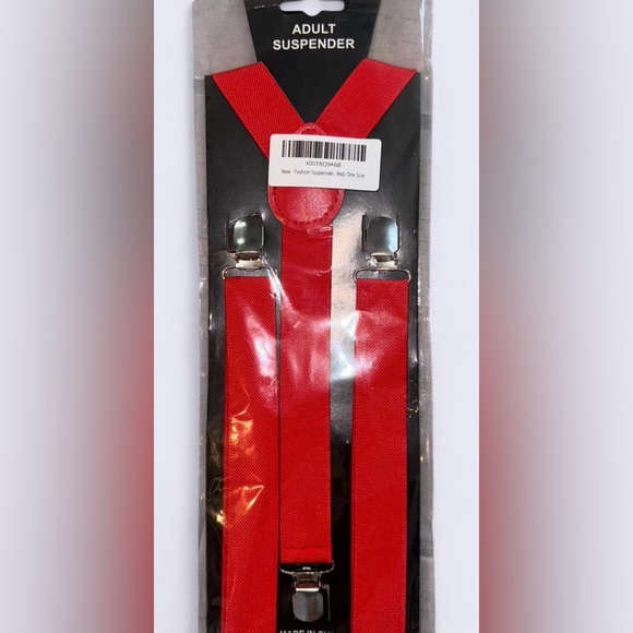 Red Men's Suspenders - Picture 1 of 3